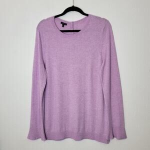 TALBOTS Purple Flared Sleeve Wwool Blend Sweater Size Large